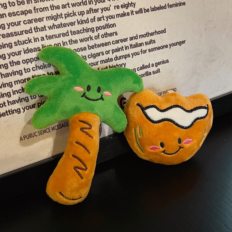 Wholesale Coconut Tree Doll Doll Cartoon Plush Keychain